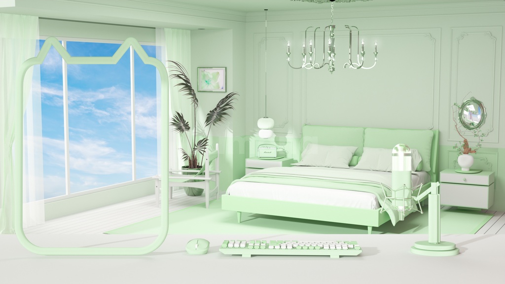 방송배경/방송화면/버튜버/配信部屋/3DBackground for VTuber/配信背景/Live Streaming Background/VTuber room/Vtuber background