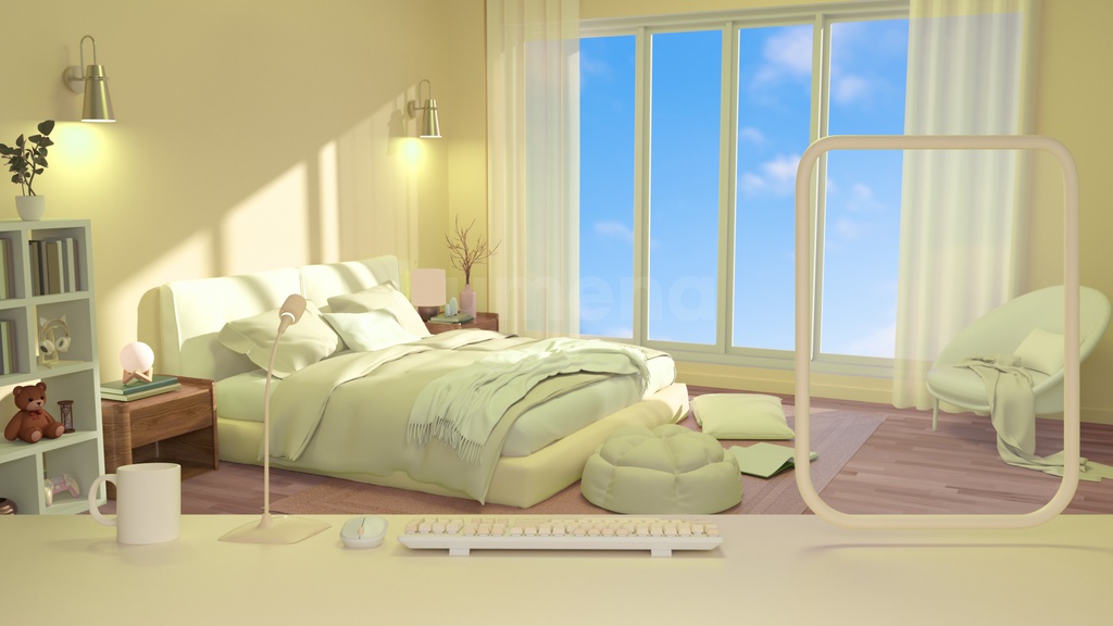 방송배경/방송화면/버튜버/配信部屋/3DBackground for VTuber/配信背景/Live Streaming Background/VTuber room/Vtuber background2