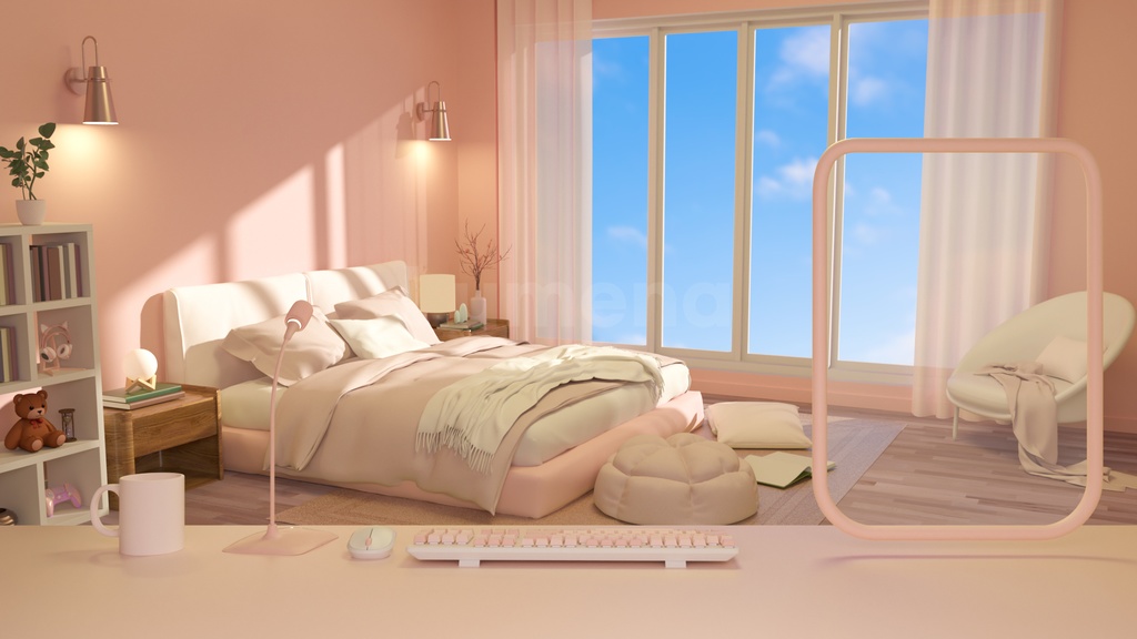 방송배경/방송화면/버튜버/配信部屋/3DBackground for VTuber/配信背景/Live Streaming Background/VTuber room/Vtuber background2