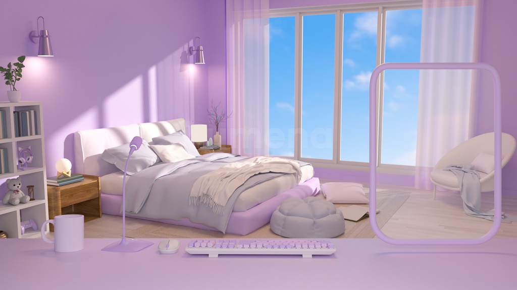 방송배경/방송화면/버튜버/配信部屋/3DBackground for VTuber/配信背景/Live Streaming Background/VTuber room/Vtuber background2