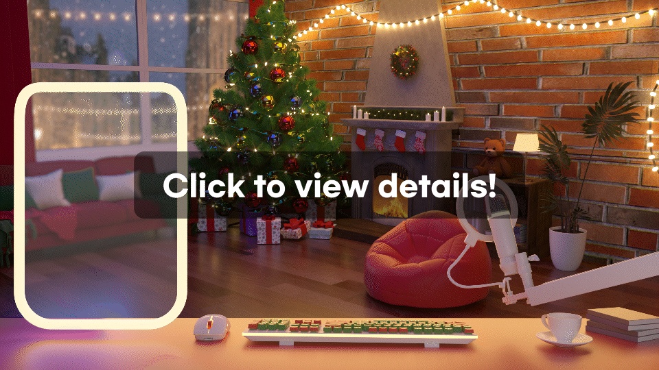 Christmas Room Background/크리스마스 방송배경/방송화면/버튜버/配信部屋/3DBackground for VTuber/配信背景/Live Streaming Background/VTuber room/Vtuber background/3D Room/3D 배경