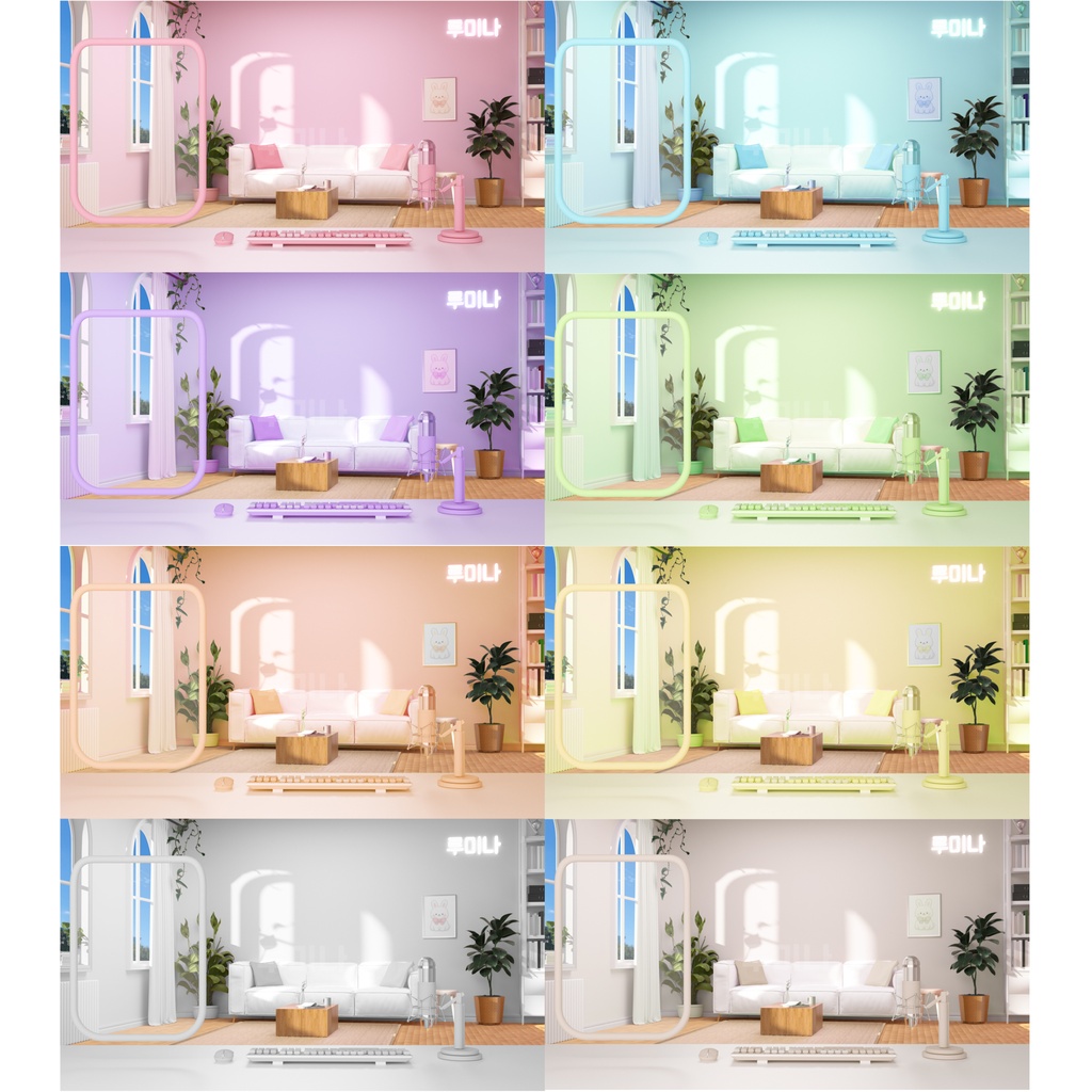 [Update] 방송배경/방송화면/버튜버/配信部屋/12 colors/All Color Package/3DBackground for VTuber/配信背景/Live Streaming Background/VTuber room/Vtuber background 3
