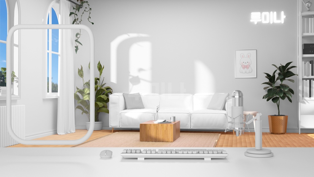 방송배경/방송화면/버튜버/配信部屋/includes 8 colors/All Package/3DBackground for VTuber/配信背景/Live Streaming Background/VTuber room/Vtuber background 3