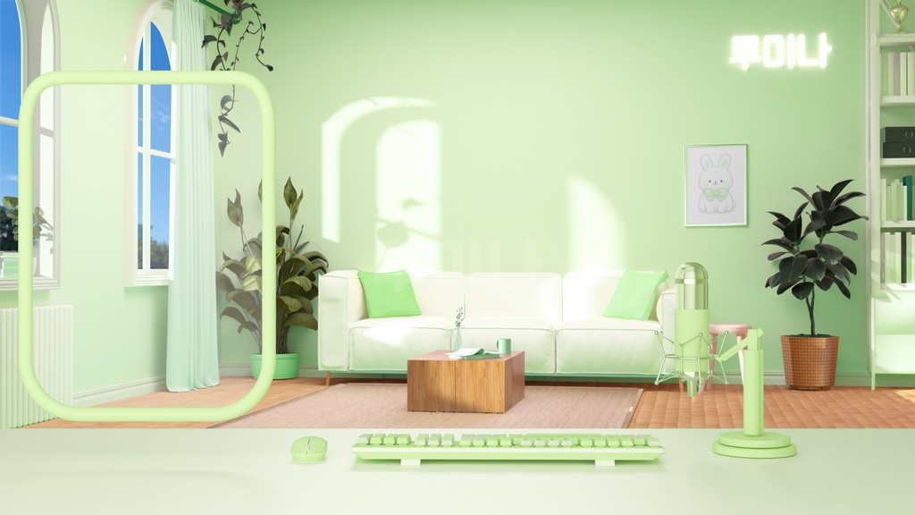 방송배경/방송화면/버튜버/配信部屋/9 colors ver/3DBackground for VTuber/配信背景/Live Streaming Background/VTuber room/Vtuber background 3