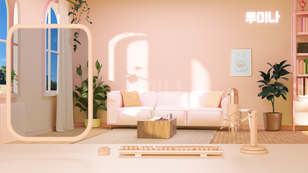 방송배경/방송화면/버튜버/配信部屋/9 colors ver/3DBackground for VTuber/配信背景/Live Streaming Background/VTuber room/Vtuber background 3