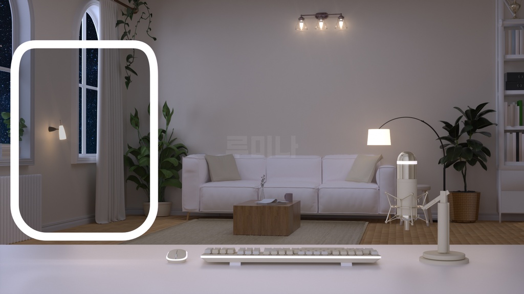 (Night ver add) 방송배경/방송화면/버튜버/配信部屋/9 colors/day and night/3DBackground for VTuber/配信背景/Live Streaming Background/VTuber room/Vtuber background 3