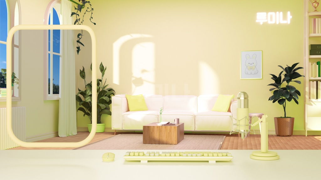 방송배경/방송화면/버튜버/配信部屋/9 colors ver/3DBackground for VTuber/配信背景/Live Streaming Background/VTuber room/Vtuber background 3