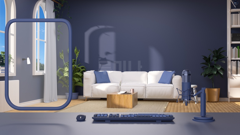 (Night ver add) 방송배경/방송화면/버튜버/配信部屋/9 colors/day and night/3DBackground for VTuber/配信背景/Live Streaming Background/VTuber room/Vtuber background 3