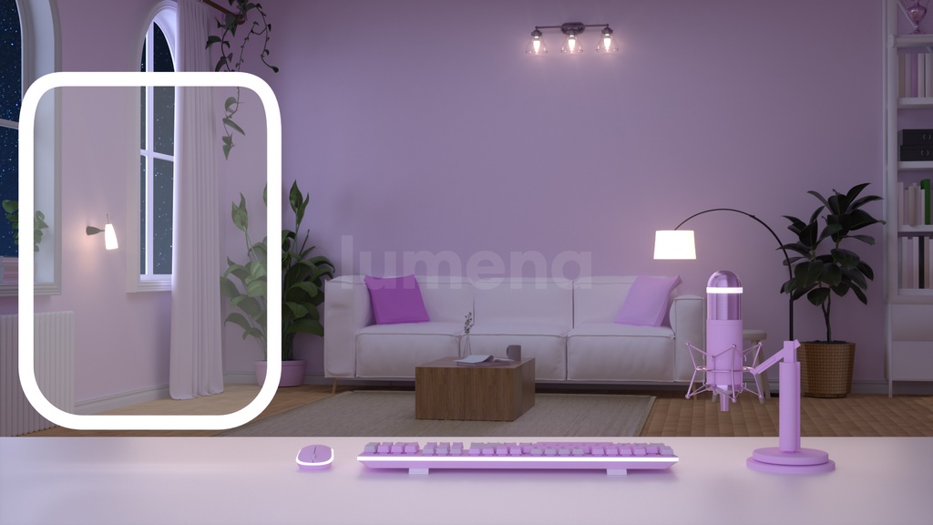 (Night ver add) 방송배경/방송화면/버튜버/配信部屋/9 colors/day and night/3DBackground for VTuber/配信背景/Live Streaming Background/VTuber room/Vtuber background 3