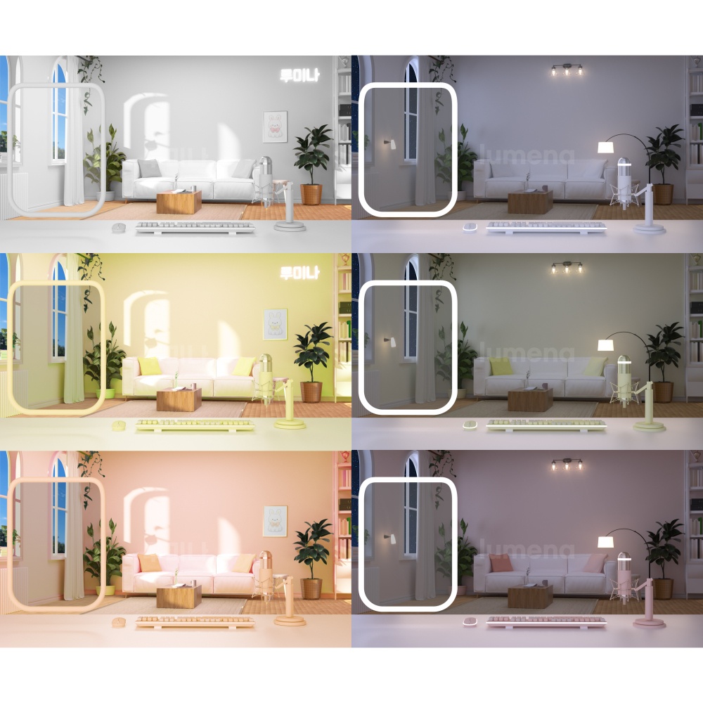 (Night ver add) 방송배경/방송화면/버튜버/配信部屋/9 colors/day and night/3DBackground for VTuber/配信背景/Live Streaming Background/VTuber room/Vtuber background 3