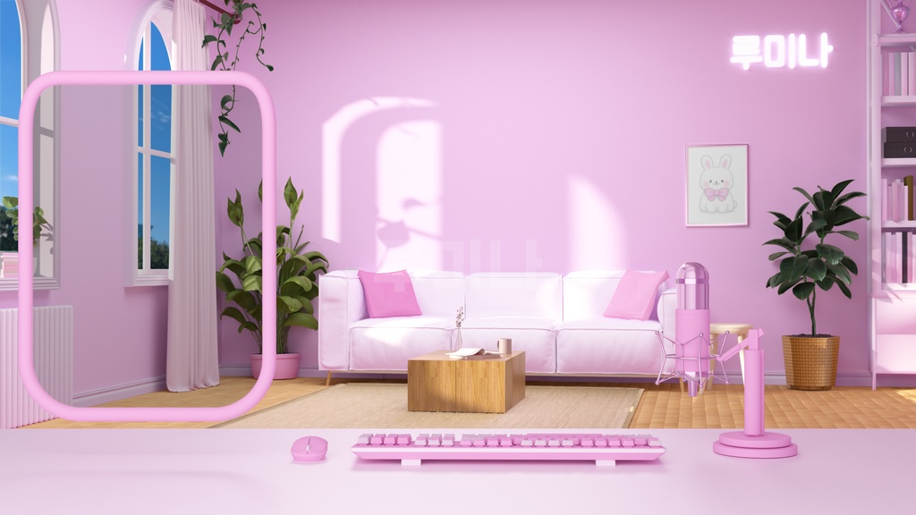 방송배경/방송화면/버튜버/配信部屋/9 colors ver/3DBackground for VTuber/配信背景/Live Streaming Background/VTuber room/Vtuber background 3