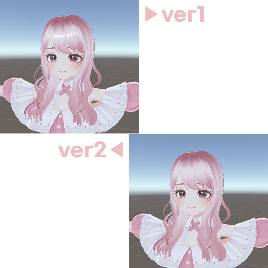 wavy hair ウェーブヘア 웨이브 헤어 (7 Color, 7 Avatar)