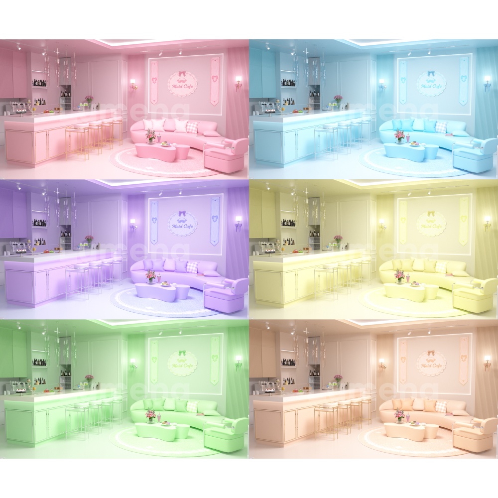 Maid Cafe/메이드 카페/방송배경/방송화면/버튜버/配信部屋/3DBackground for VTuber/配信背景/Live Streaming Background/VTuber room/Vtuber background