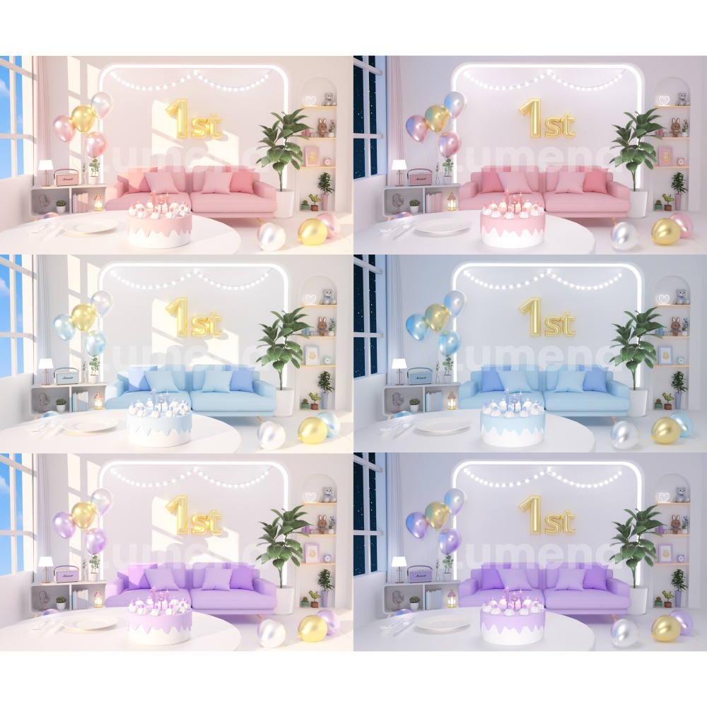 For the 1st Anniversary Event/1주년 기념일 이벤트용 방송배경/1周年記念イベント用/一周年纪念活动用/방송화면/버튜버/配信部屋/3DBackground for VTuber/配信背景/Live Streaming Background/VTuber room/Vtuber background