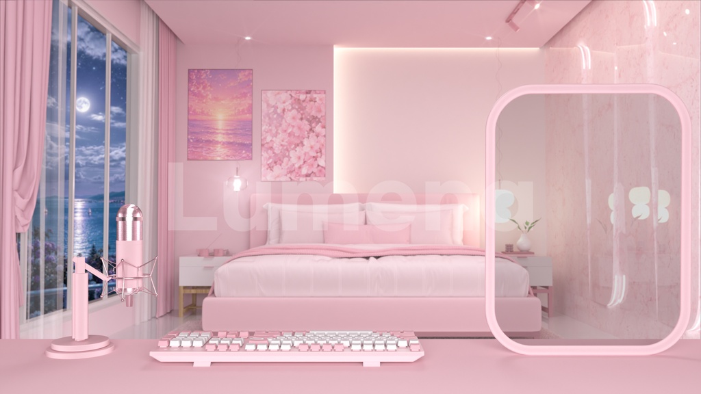 방송배경/방송화면/배경화면/버튜버/配信部屋/3DBackground for VTuber/配信背景/Live Streaming Background/VTuber room/Vtuber background/VTuber Room 6