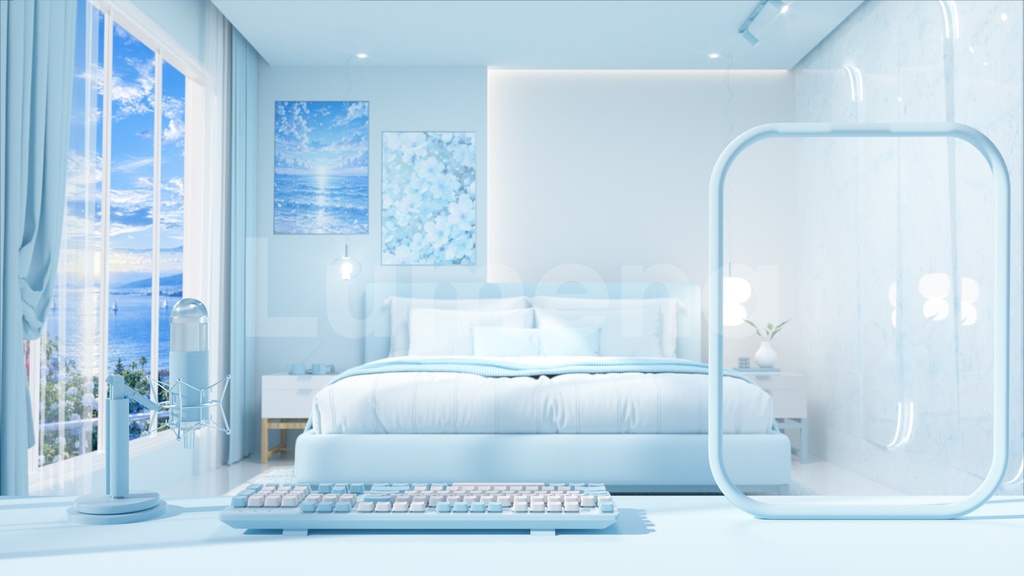 방송배경/방송화면/배경화면/버튜버/配信部屋/3DBackground for VTuber/配信背景/Live Streaming Background/VTuber room/Vtuber background/VTuber Room 6