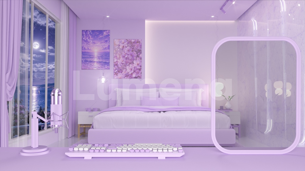 방송배경/방송화면/배경화면/버튜버/配信部屋/3DBackground for VTuber/配信背景/Live Streaming Background/VTuber room/Vtuber background/VTuber Room 6