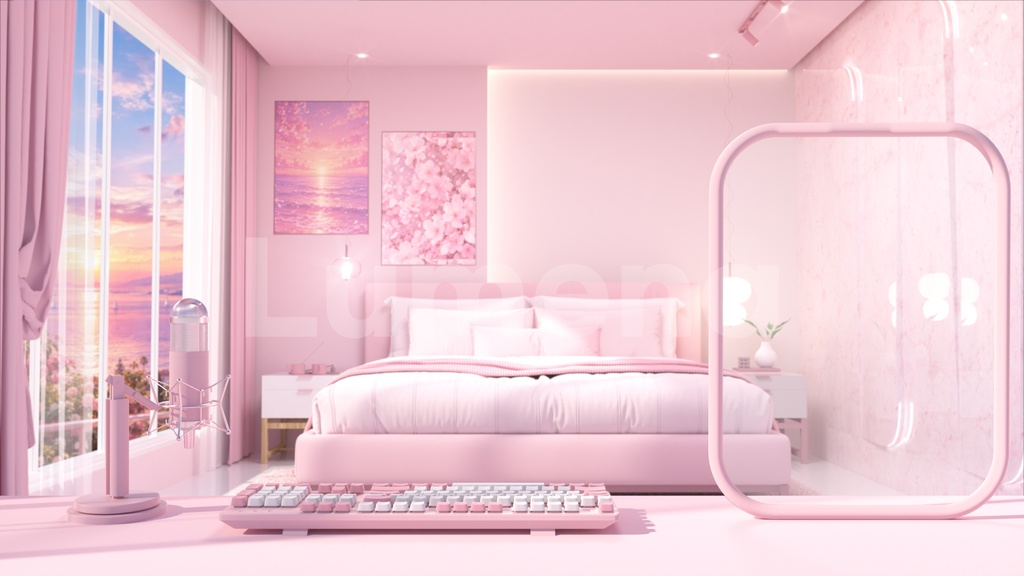 방송배경/방송화면/배경화면/버튜버/配信部屋/3DBackground for VTuber/配信背景/Live Streaming Background/VTuber room/Vtuber background/VTuber Room 6