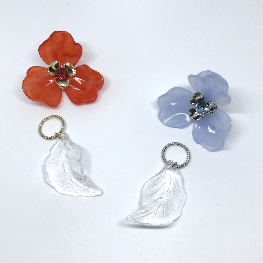 加州清光、大和守安定イメージ2wayイヤリング&ピアス【E:Trasparente】