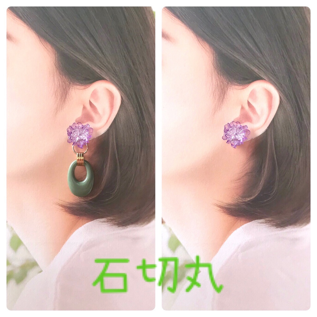 三条イメージ2wayイヤリング&ピアス【E:Fuligginoso】