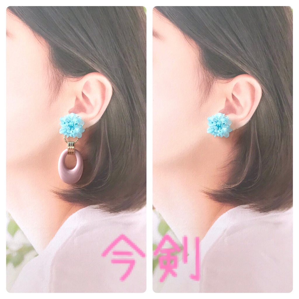 三条イメージ2wayイヤリング&ピアス【E:Fuligginoso】