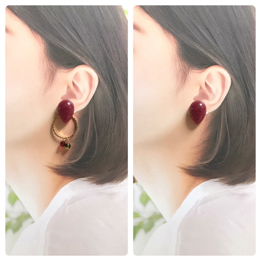 江イメージ2wayイヤリング&ピアス【E:far cadere】