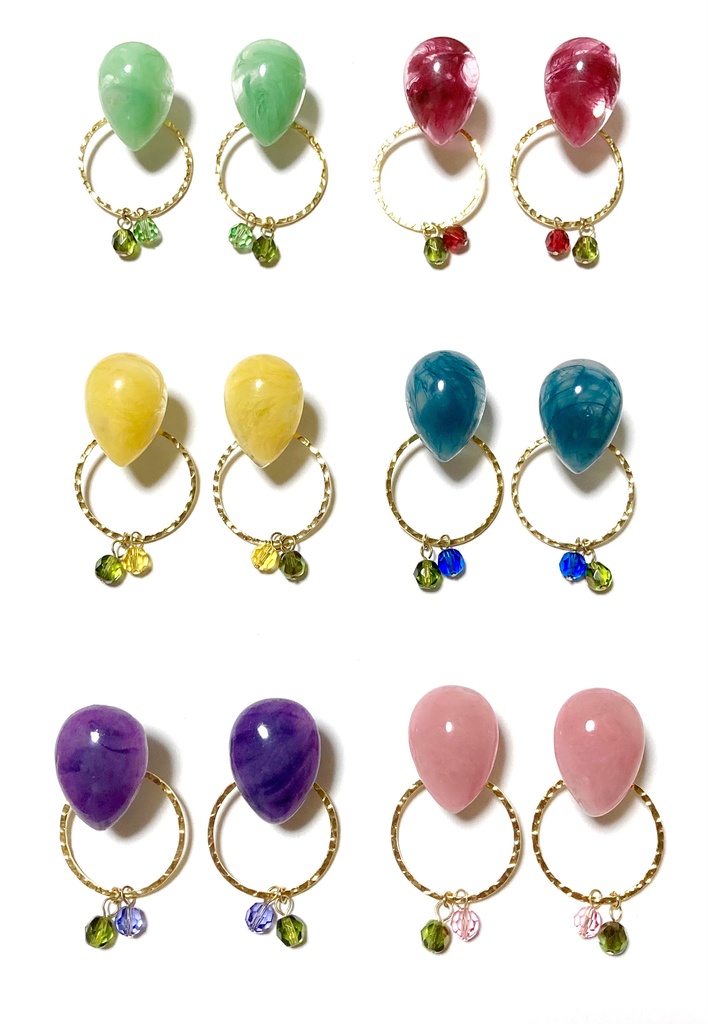 江イメージ2wayイヤリング＆ピアス【E：far cadere】