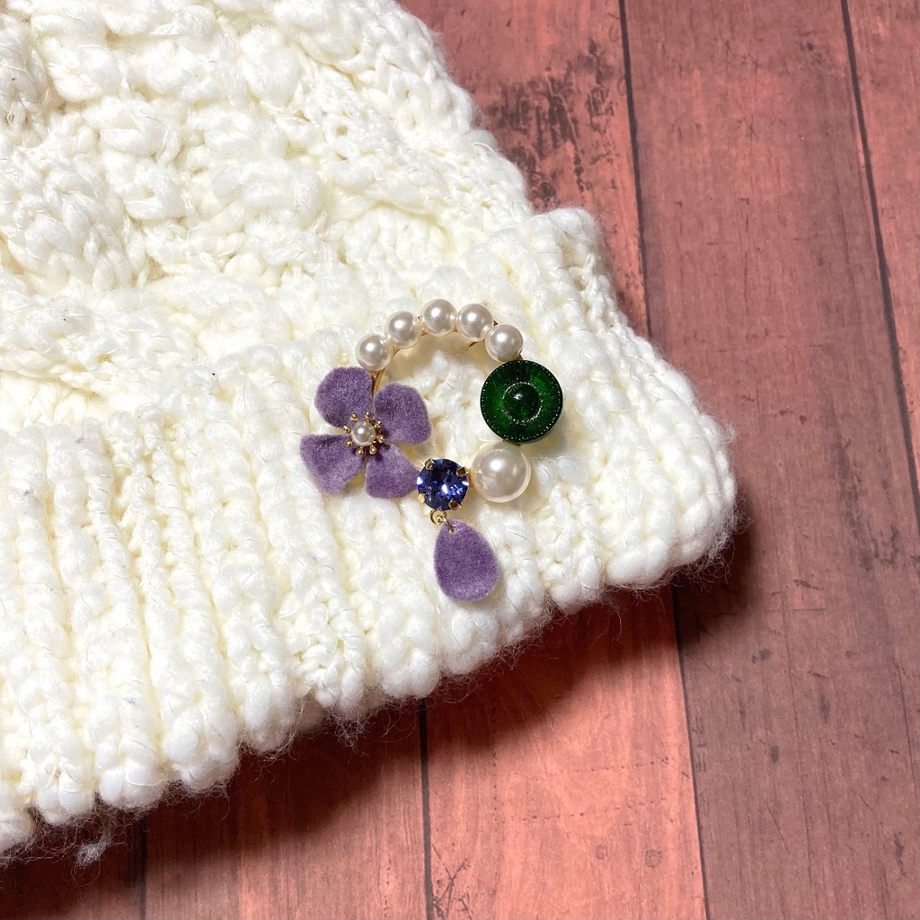 江のものイメージフロッキーブローチ