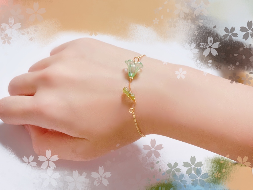 江のものフラワーブレスレット