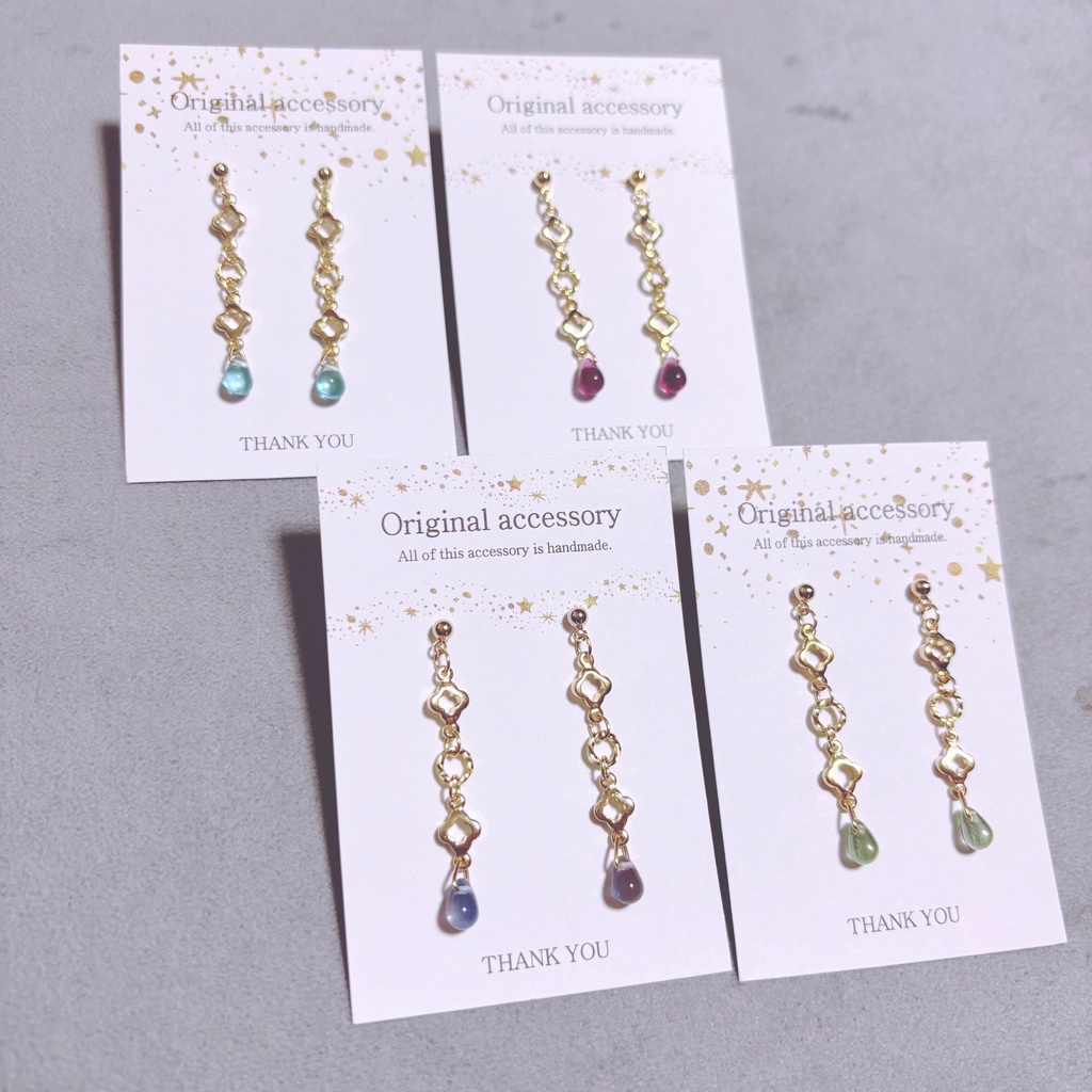 忍たまイメージしずくイヤリング&ピアス