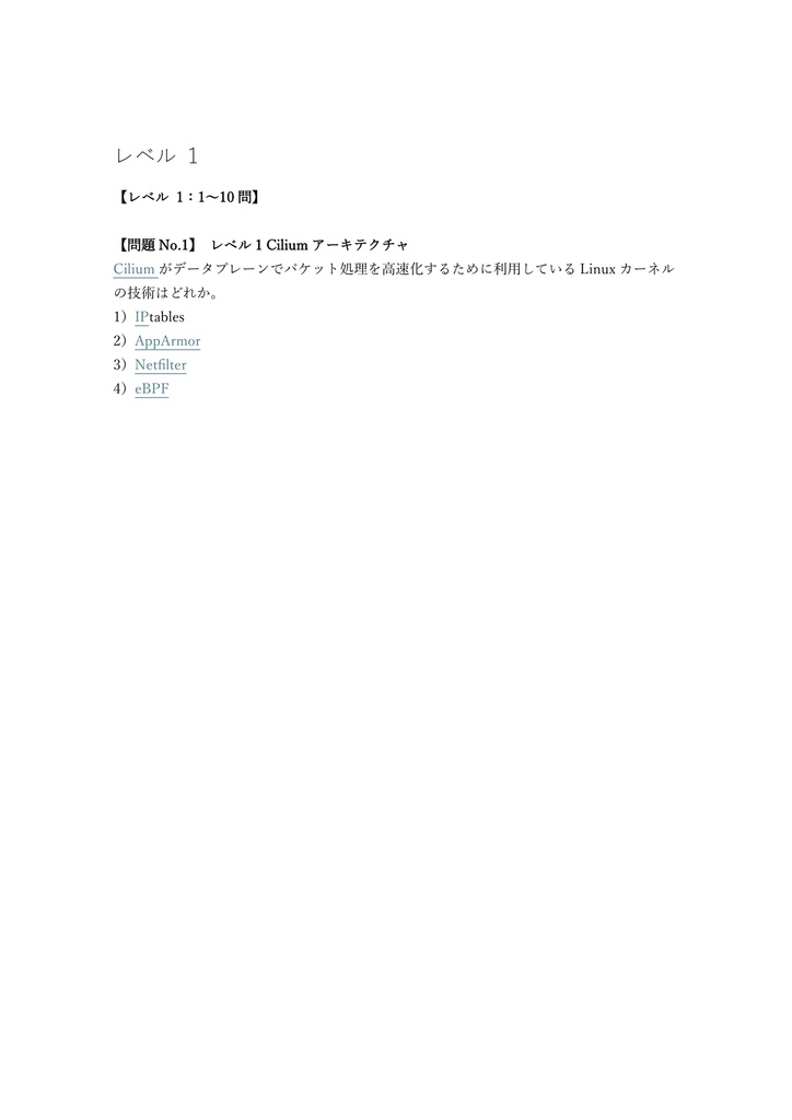【150問】Cilium認定 CCA (Certified Associate) 問題集&用語集&解説