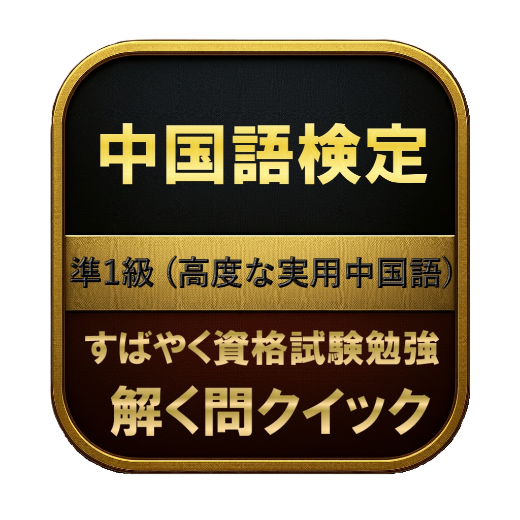 【250問】中国語検定 準1級 (高度な実用中国語) 問題集&用語集&解説