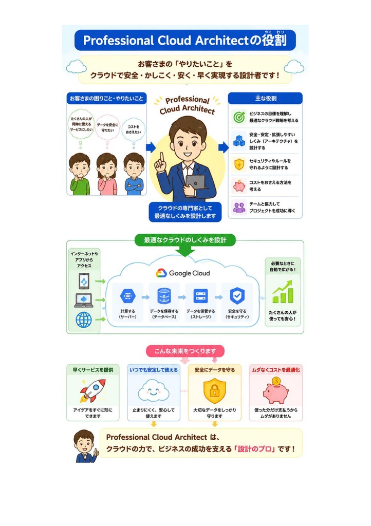 図解で理解★Google Cloud Professional Cloud Architect Professional 参考書図