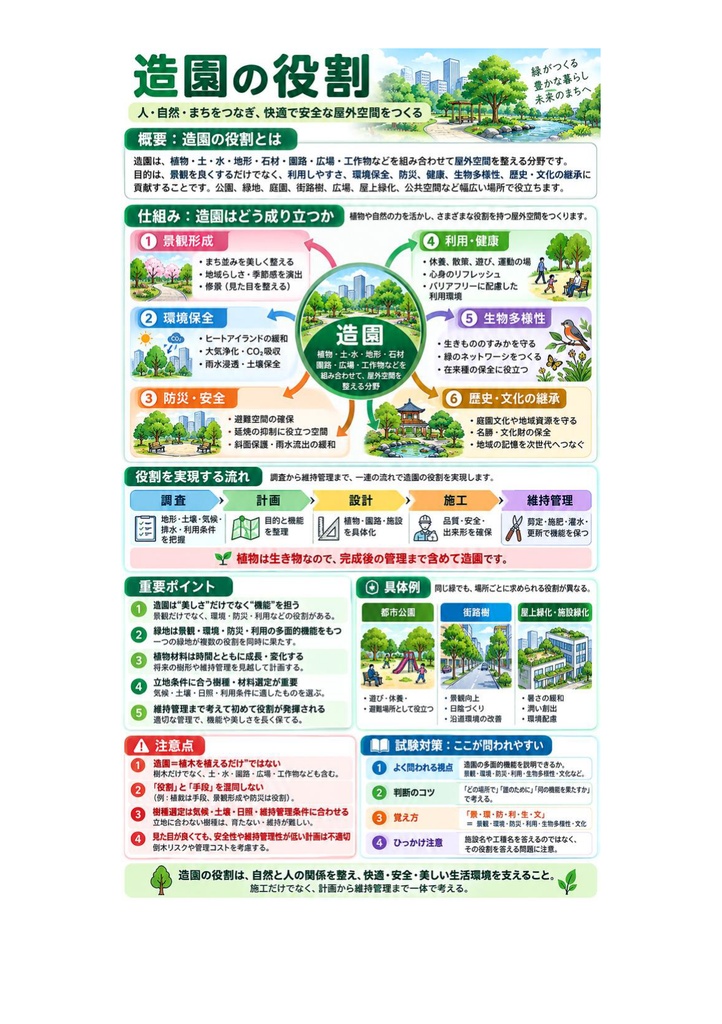 図解で理解★1級造園施工管理技士 第一次検定 参考書図