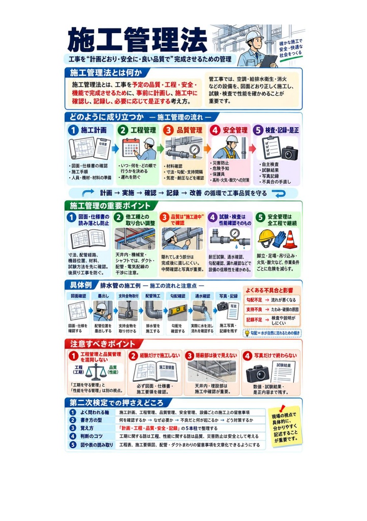 図解で理解★2級管工事施工管理技士 第二次検定 参考書図