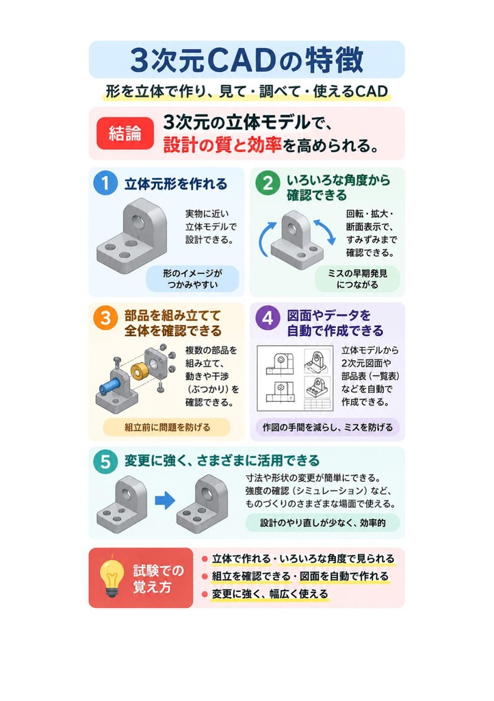 図解で理解★3D次元CAD利用技術者試験 2級 (機械) 参考書図
