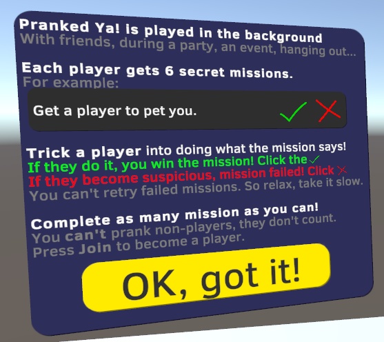 Pranked Ya! (VRChat Game Prefab)