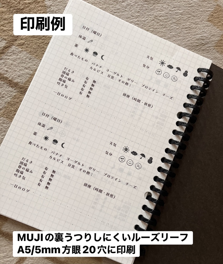 体調管理が必要な人のためのライフログテンプレ