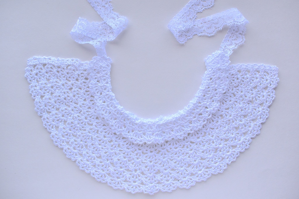 10~15cm ぬいぐるみ 着せ替え服 ケープ レース編み リボン