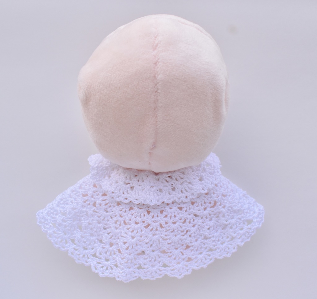 10~15cm ぬいぐるみ 着せ替え服 ケープ レース編み リボン