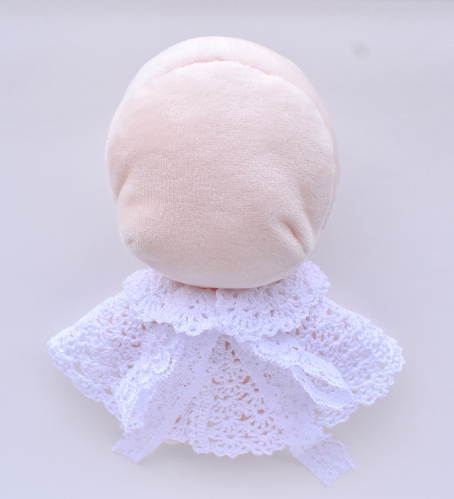 10~15cm ぬいぐるみ 着せ替え服 ケープ レース編み リボン