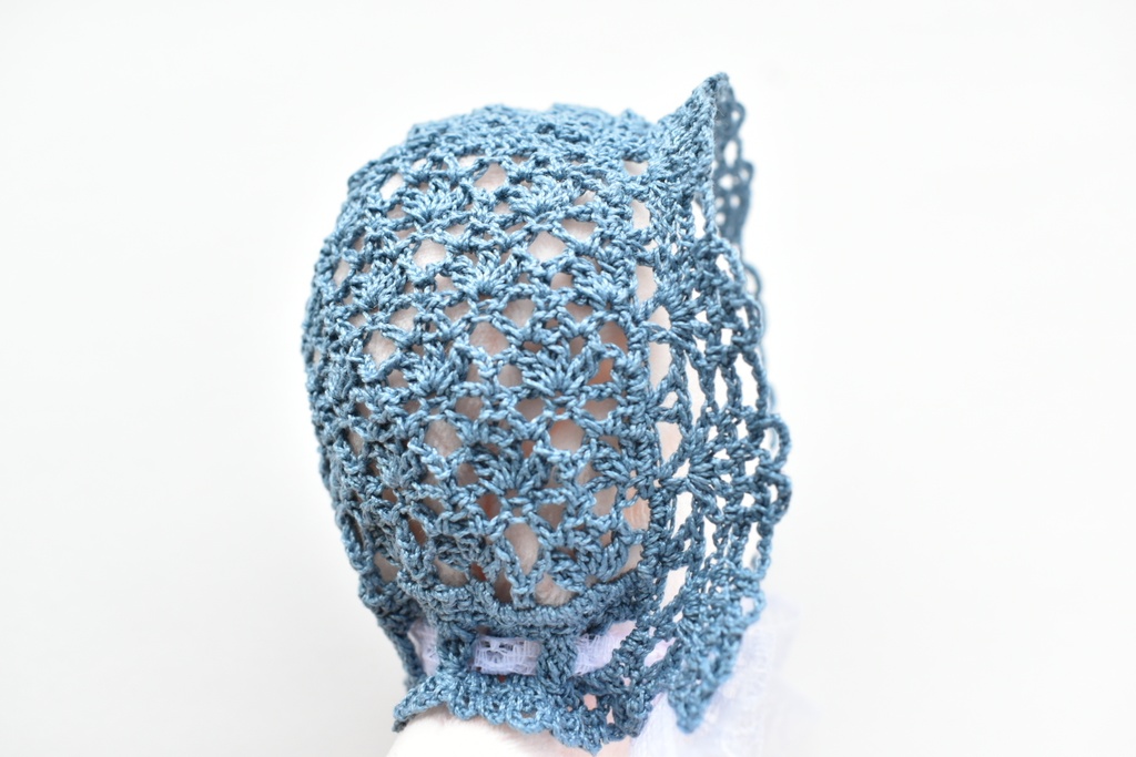 ぬい服 フード 10~15cm ぬいぐるみ 着せ替え服 レース編み ヘッドセット リボン