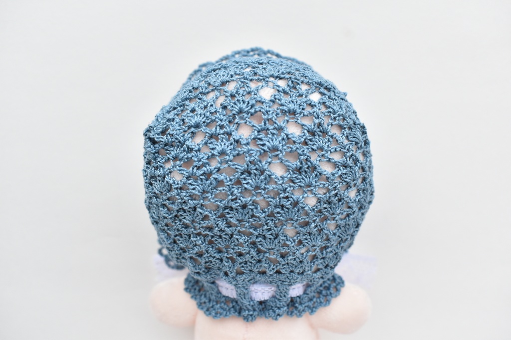 ぬい服 フード 10~15cm ぬいぐるみ 着せ替え服 レース編み ヘッドセット リボン