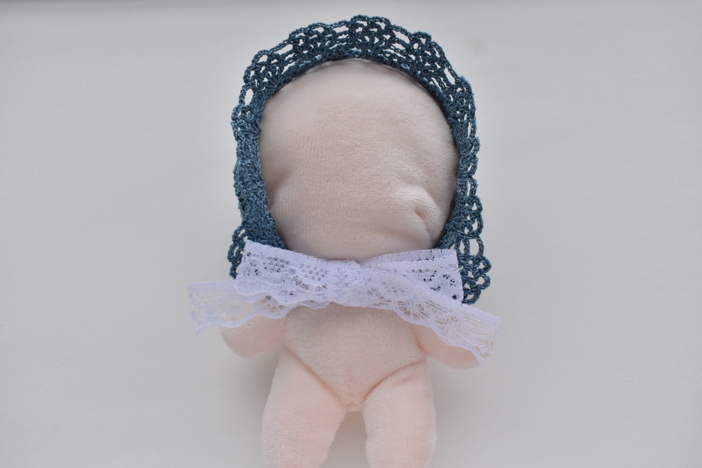 ぬい服 フード 10~15cm ぬいぐるみ 着せ替え服 レース編み ヘッドセット リボン