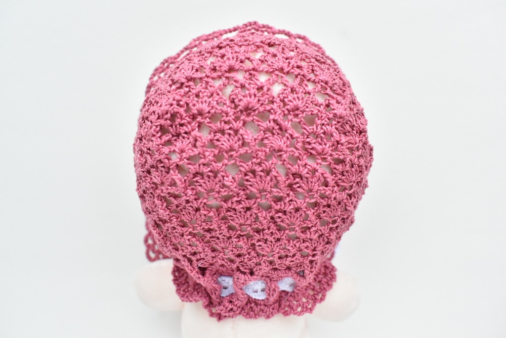 ぬい服 フード 10~15cm ぬいぐるみ 着せ替え服 レース編み ヘッドセット リボン