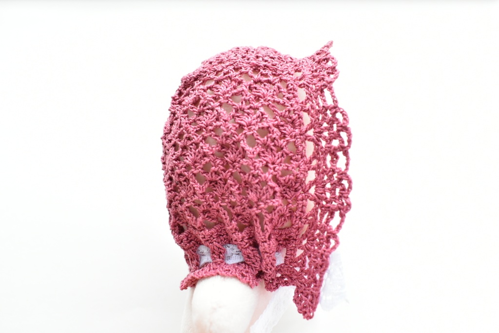 ぬい服 フード 10~15cm ぬいぐるみ 着せ替え服 レース編み ヘッドセット リボン