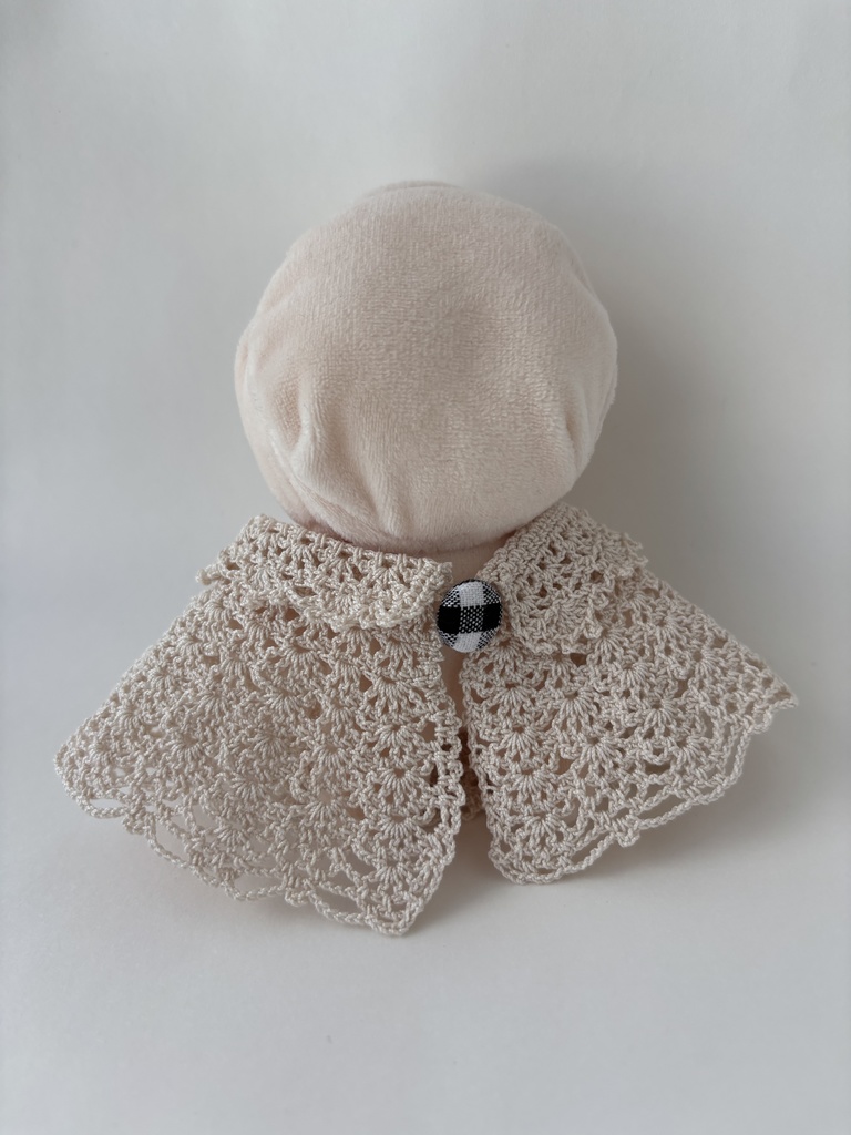 10~15cm ぬいぐるみ 着せ替え服 ケープ レース編み