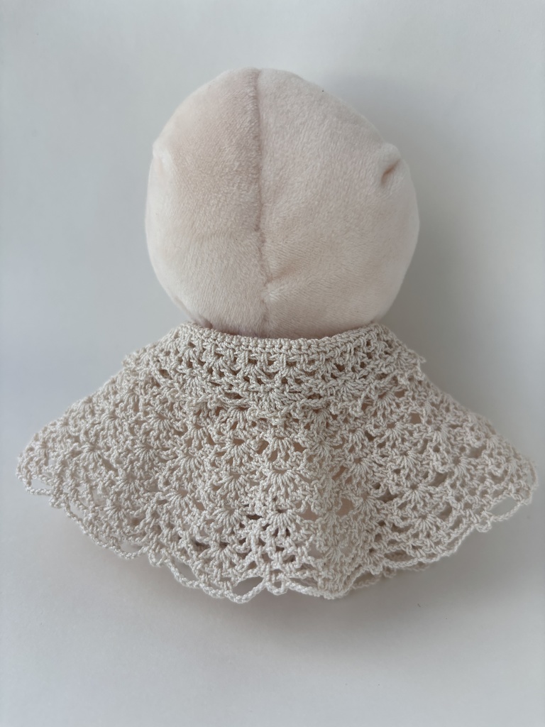 10~15cm ぬいぐるみ 着せ替え服 ケープ レース編み