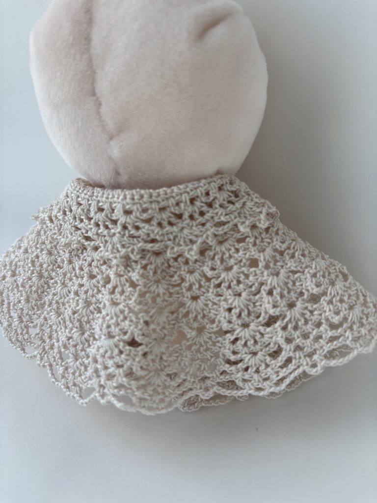 10~15cm ぬいぐるみ 着せ替え服 ケープ レース編み