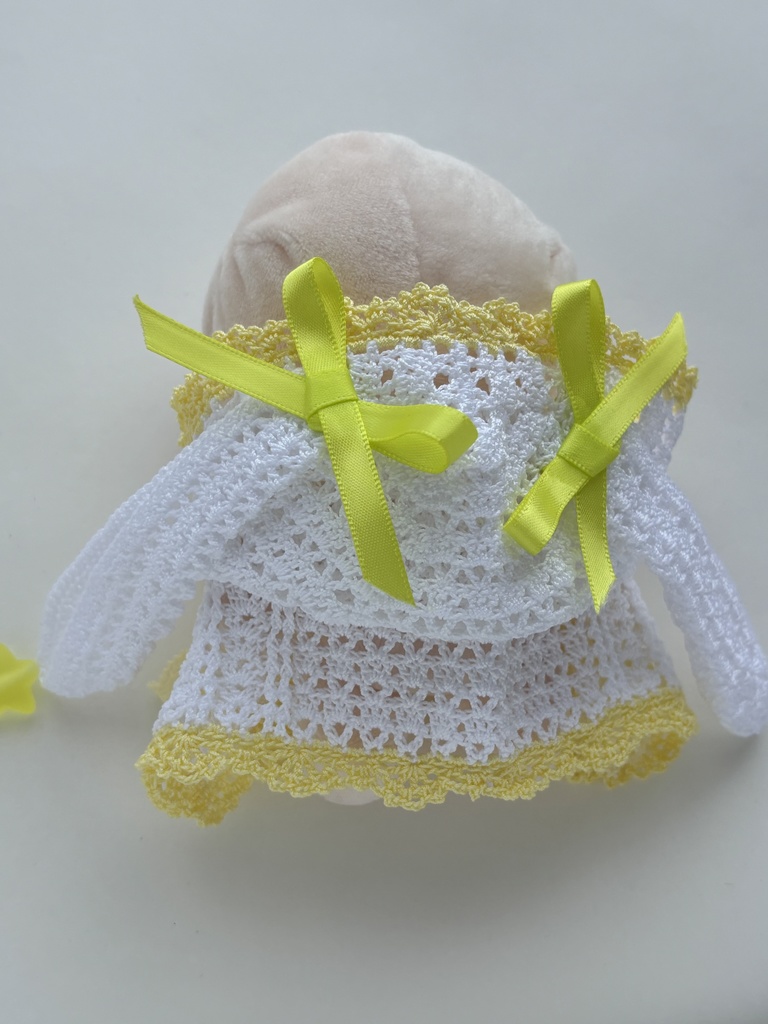 ぬい服 うさみみ フード 10~15cm ぬいぐるみ 着せ替え服 レース編み フーディ 送料込
